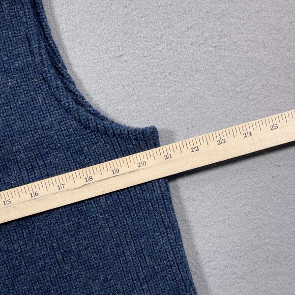 Knit Works Vest Men M Blue Pure New Wool Full Zip Sleeveless Made in New Zealand - Picture 4 of 7